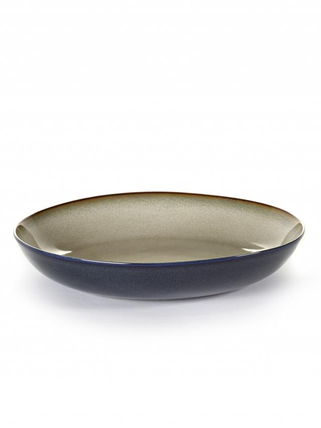 Serax Pastabord - Ø235mm - H 45mm - Misty grey/Dark blue