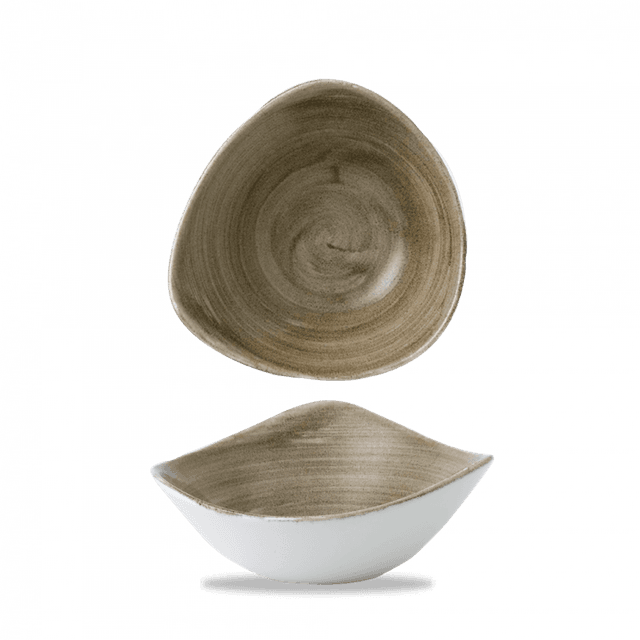 Churchill Stonecast Patina Schaal driehoek - B 185mm - Antique Taupe
