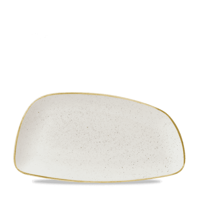 Churchill Stonecast Bord plat geo - 350x185mm - Barley White