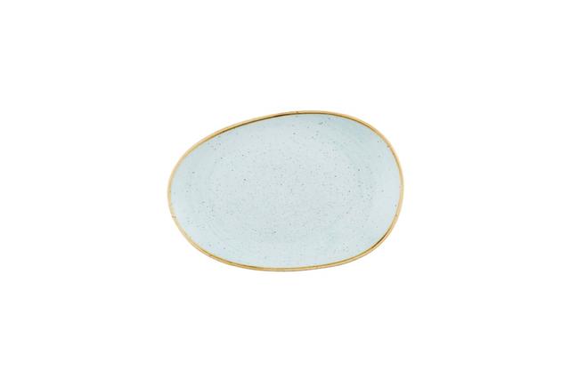 Churchill Stonecast Bord plat opal organisch - 345x235mm - Duck Egg Blue