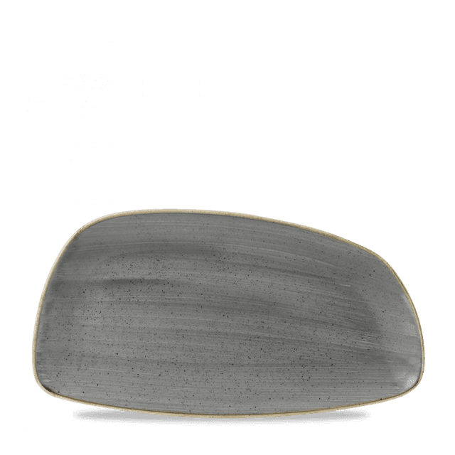 Churchill Stonecast Bord plat geo - 350x185mm - Peppercorn Grey