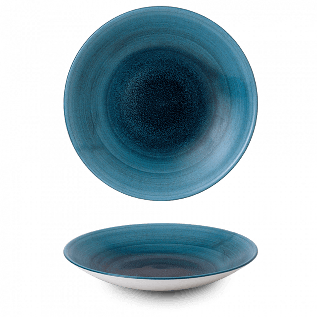 Churchill Stonecast Aqueous Coupebord diep laag - Ø281mm - H 37mm - Lagoon