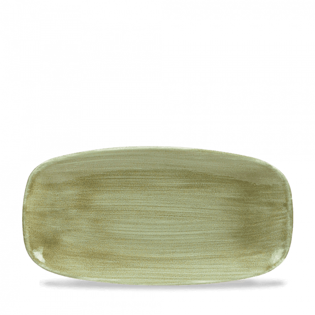 Churchill Stonecast Patina Bord plat langwerpig - 298x153mm - Burnished Green