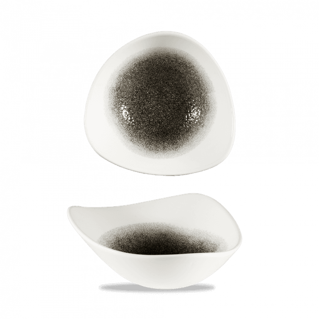 Churchill Studio Prints Raku Schaal driehoek - B 185mm - Quartz Black