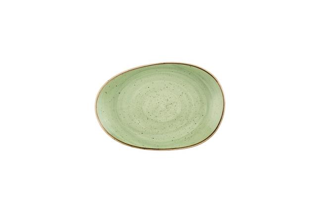 Churchill Stonecast Bord plat opal organisch - 345x235mm - Sage Green