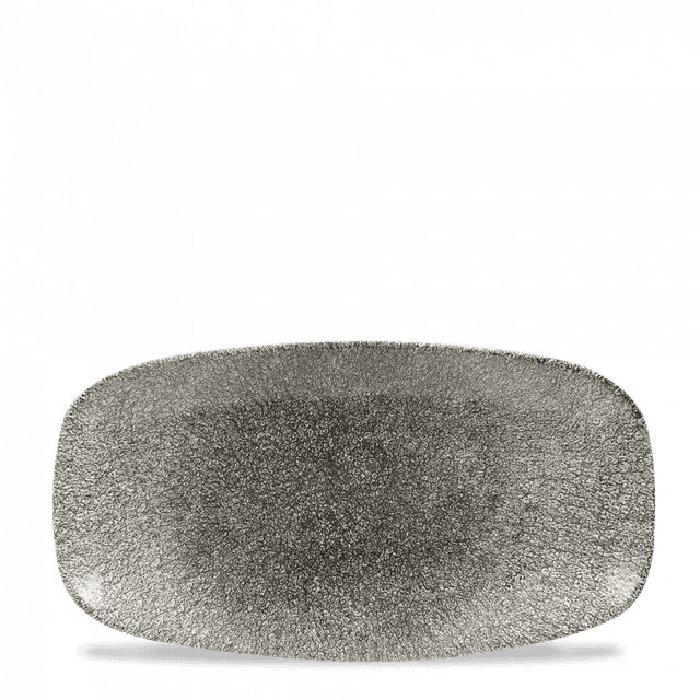 Churchill Studio Prints Raku Bord plat langwerpig - 298x153mm - Quartz Black