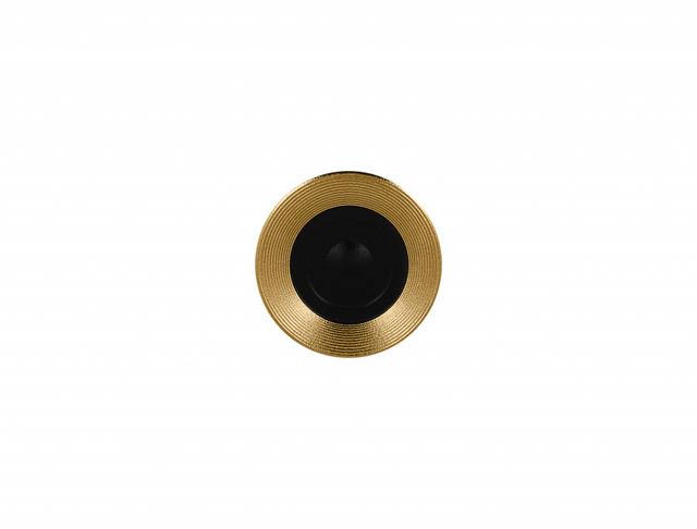 RAK Metalfusion Schotel met reliëf voor koffiekop MFEVCU20GB - Black/gold